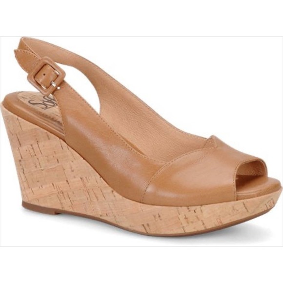 Sofft Leather Ordelia Slingback Wedge Peep Toe - Picture 10 of 10